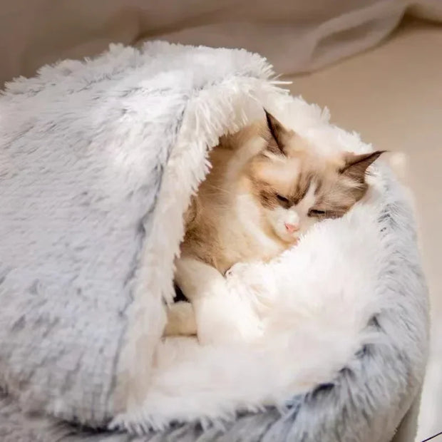 Cozy Plush Cat Bed