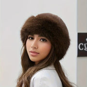Gorro de lana peludo para invierno