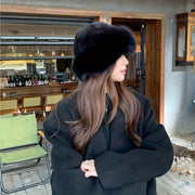 Gorro de lana peludo para invierno