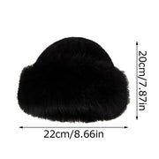 Gorro de lana peludo para invierno
