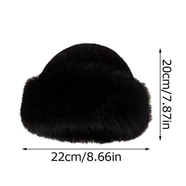 Gorro de lana peludo para invierno