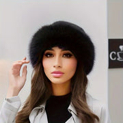 Gorro de lana peludo para invierno